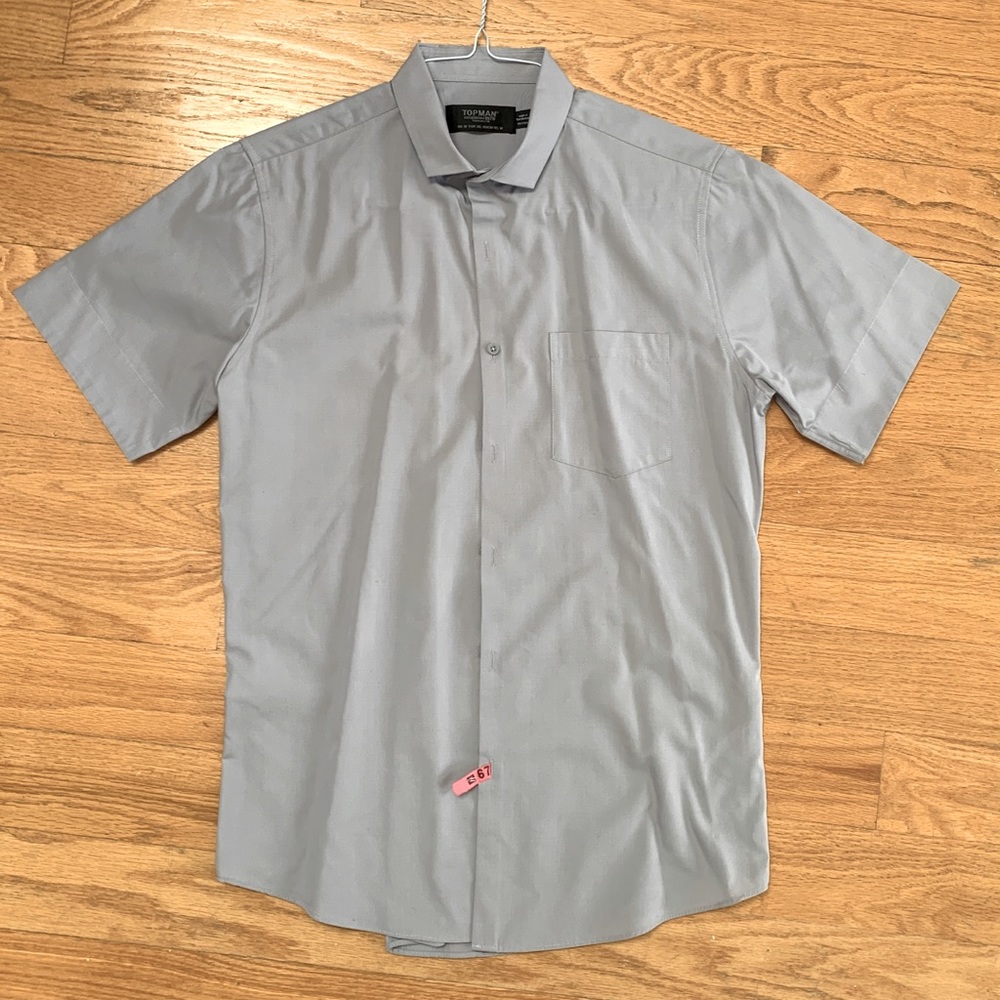 Topman Casual Short Sleeve Dress Shirt size Medium